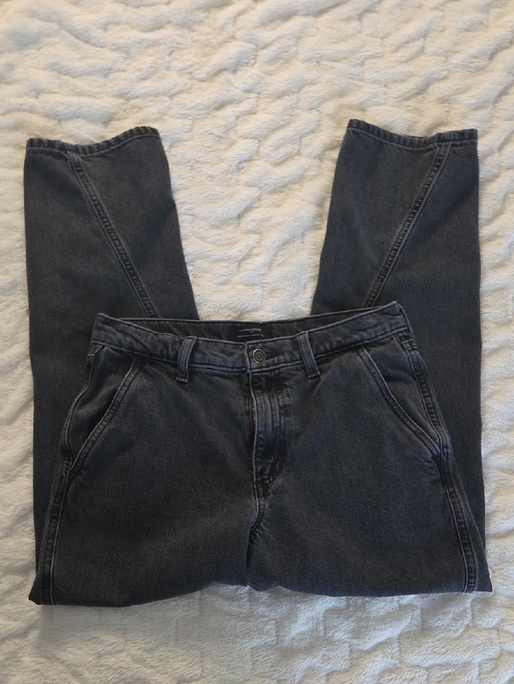 Banana Republic Blk Washed Barrel Leg Jeans | High Rise Relaxed Fit | Size 27/4